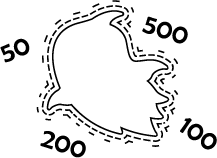 sticker phantom ghost icon size examples