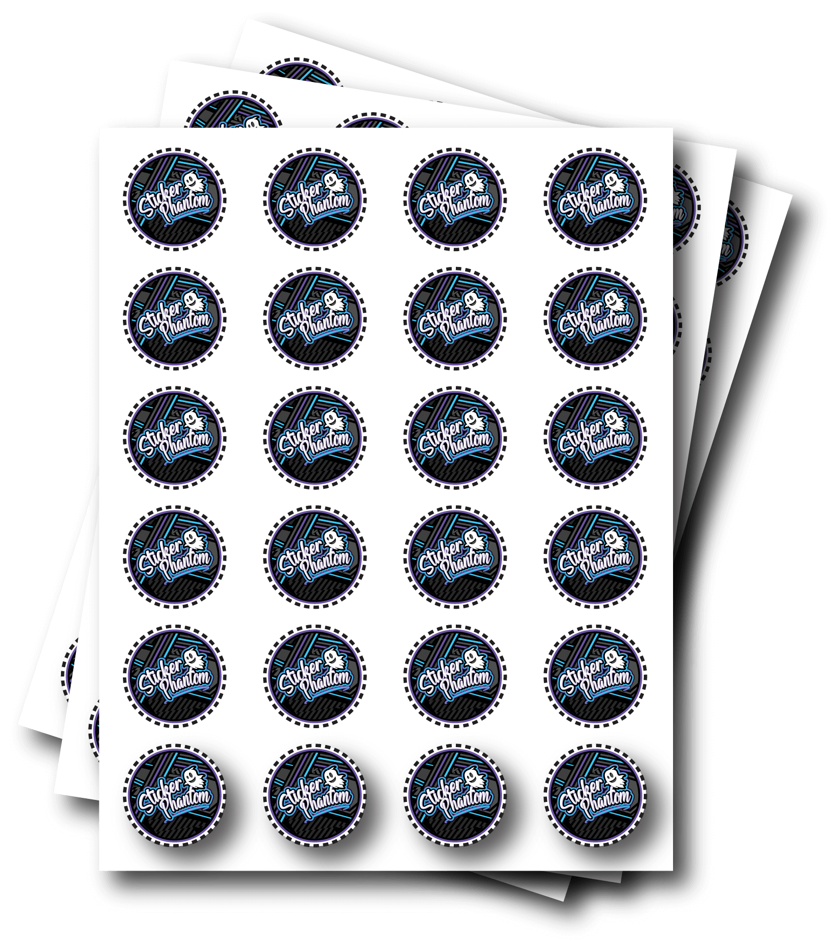 sticker phantom circle sheet labels