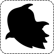 sticker phantom ghost icon black