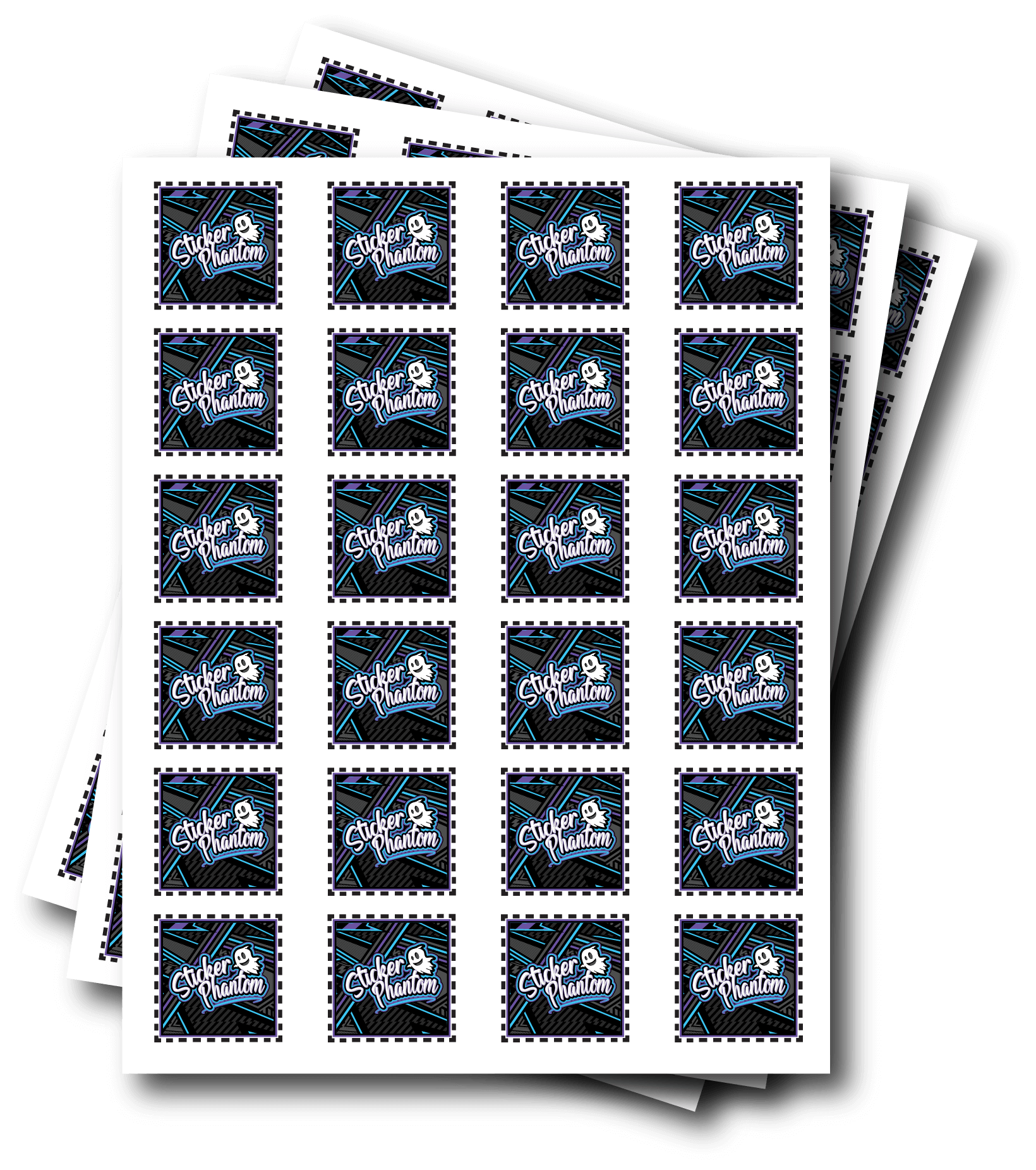 sticker phantom sqaure sheet labels