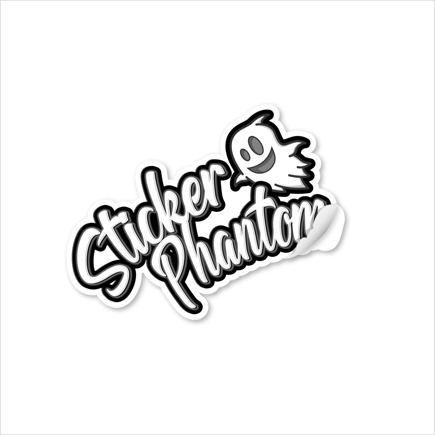 sticker phantom, sticker, phantom, vinyl decals, pop out decals, shape cut decals, custom, slaps 