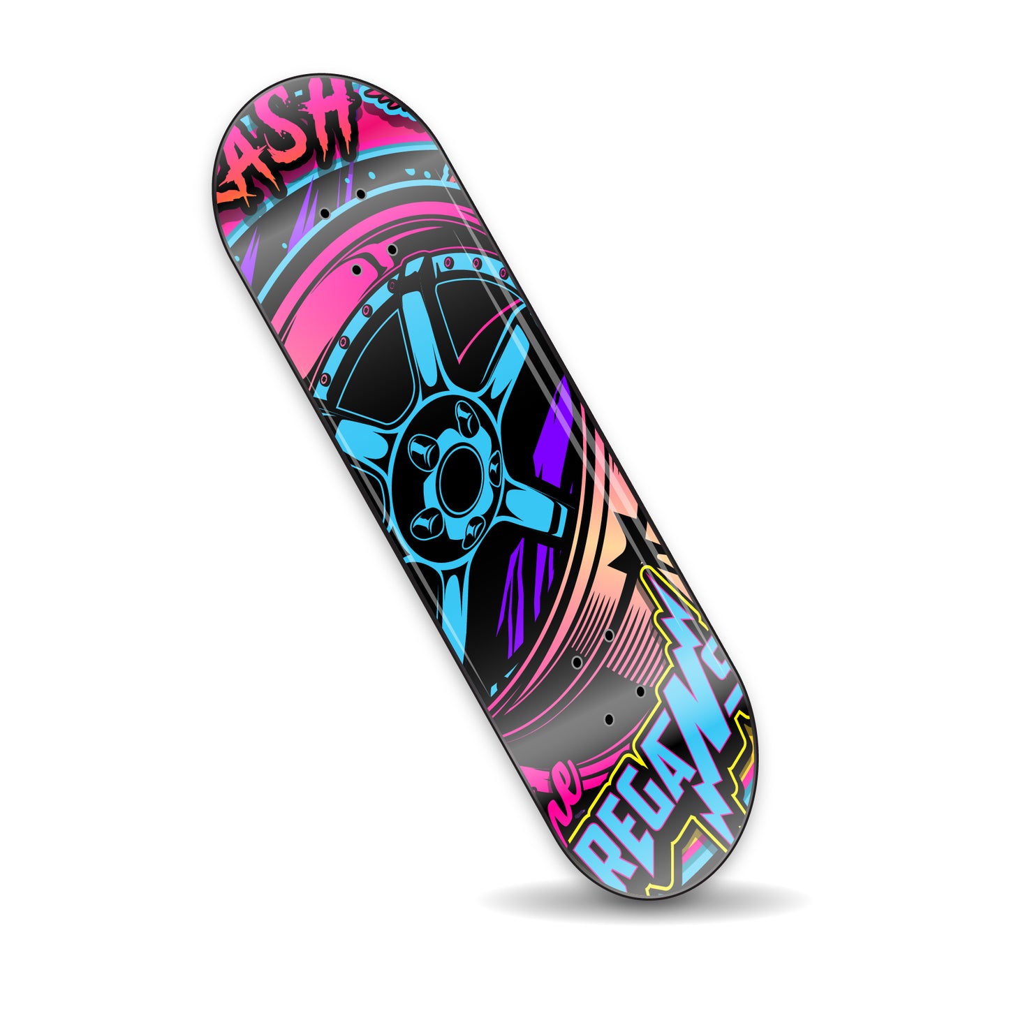 Sticker Phantom, skate deck, skateboard, custom skateboard, custom deck, skateboard print, reganstein, vinyl sticker, wheel, retro style